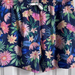 Chubbies Swim Trunks Men's XL Navy Floral Lined Shorts Beach Vacation Resort